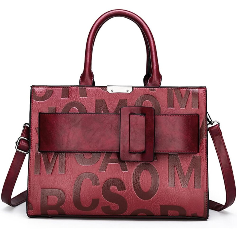 Chic A-Red Crocodile Pattern Handbag Set - Spacio… - image 1